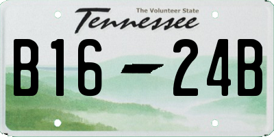 TN license plate B1624B