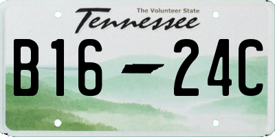 TN license plate B1624C