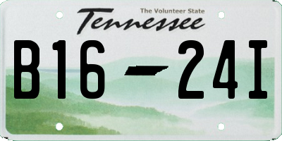 TN license plate B1624I