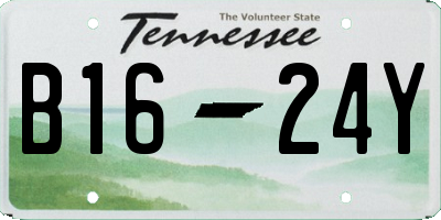 TN license plate B1624Y