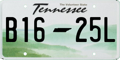 TN license plate B1625L