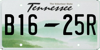 TN license plate B1625R