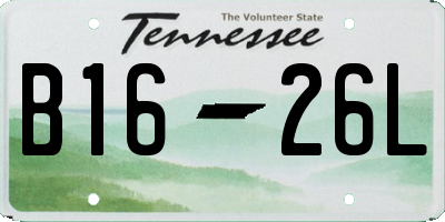 TN license plate B1626L