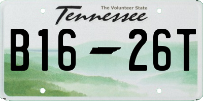 TN license plate B1626T
