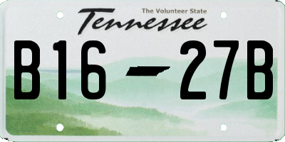 TN license plate B1627B