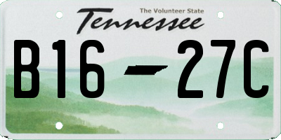 TN license plate B1627C