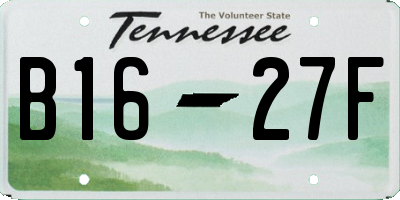 TN license plate B1627F