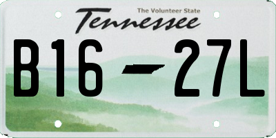 TN license plate B1627L