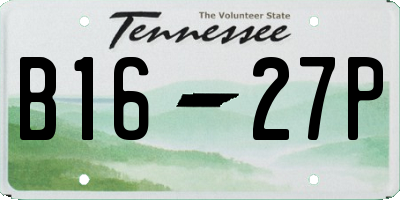 TN license plate B1627P