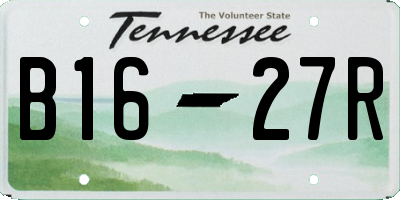 TN license plate B1627R