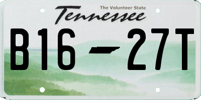 TN license plate B1627T