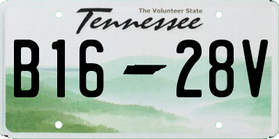 TN license plate B1628V
