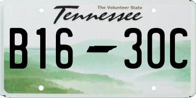 TN license plate B1630C