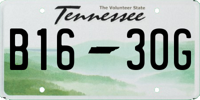 TN license plate B1630G