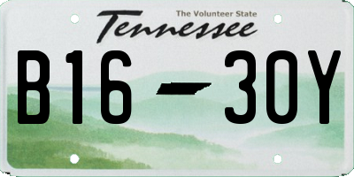 TN license plate B1630Y