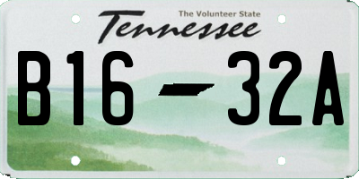 TN license plate B1632A