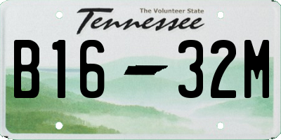 TN license plate B1632M