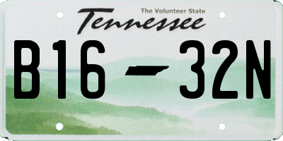 TN license plate B1632N