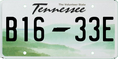 TN license plate B1633E