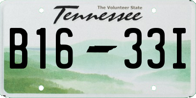 TN license plate B1633I