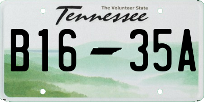 TN license plate B1635A