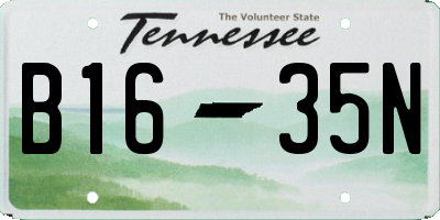 TN license plate B1635N