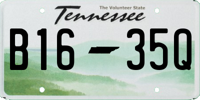 TN license plate B1635Q
