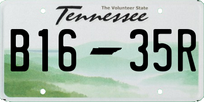 TN license plate B1635R