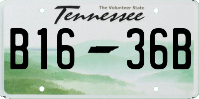 TN license plate B1636B