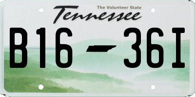 TN license plate B1636I