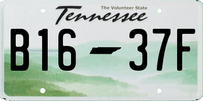 TN license plate B1637F