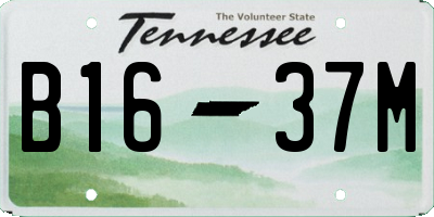TN license plate B1637M