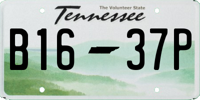 TN license plate B1637P