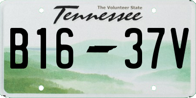 TN license plate B1637V