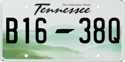 TN license plate B1638Q