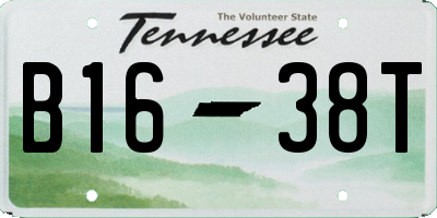 TN license plate B1638T