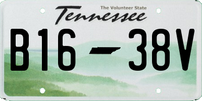 TN license plate B1638V