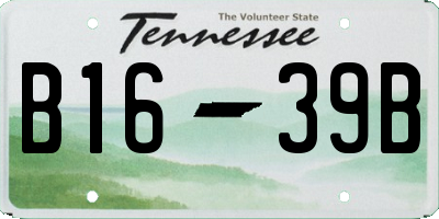 TN license plate B1639B