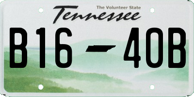 TN license plate B1640B