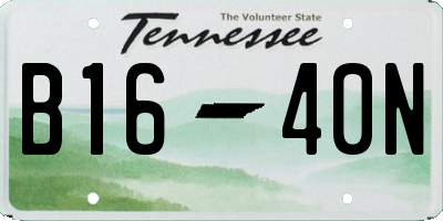 TN license plate B1640N