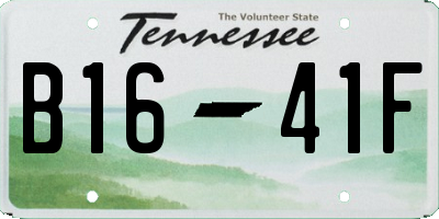 TN license plate B1641F