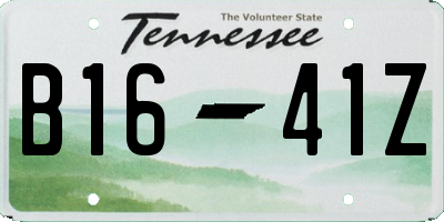 TN license plate B1641Z
