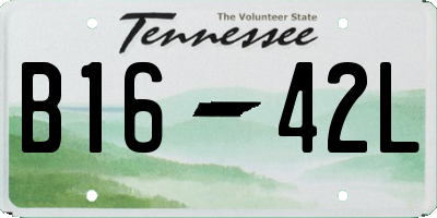 TN license plate B1642L