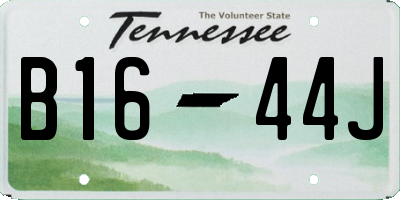 TN license plate B1644J