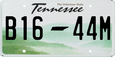 TN license plate B1644M