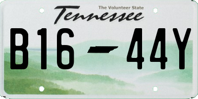 TN license plate B1644Y