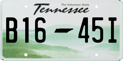 TN license plate B1645I