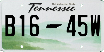 TN license plate B1645W