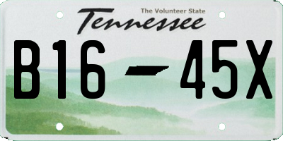 TN license plate B1645X