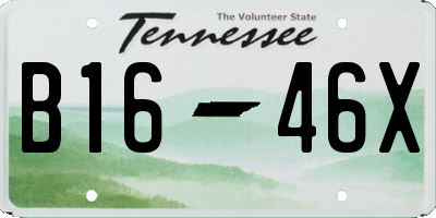 TN license plate B1646X